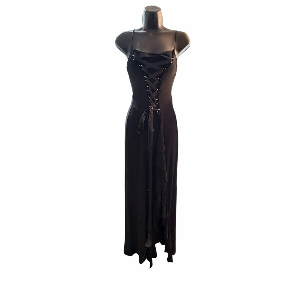 Corset-inspired lace-up front dress
